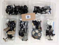 A collection of painted and part-painted 'Star Wars' models, to include ships and fighter jets, etc.