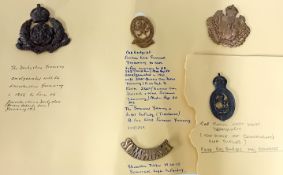 A collection of 20th century cap badges, to include an Artists Rifles 1st and 2nd pattern, London