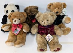 Harrods teddy bear's, to include 'Christmas Bear 1991', 'Christmas Bear 1992', 'Panda Bear 1993', '