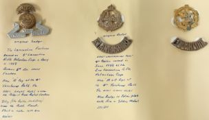 A collection of 20th century cap badges, to include a Royal Munster Fusiliers, Royal Welsh