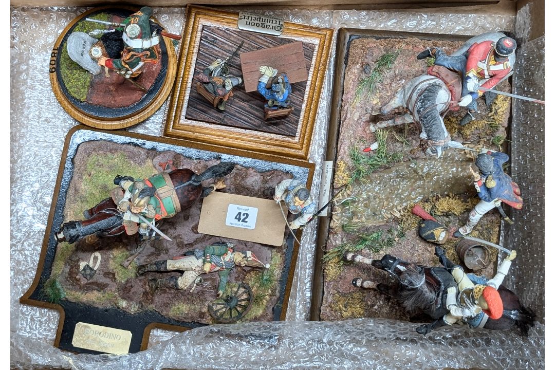 A collection of painted and part-painted figures of Napoleonic guards, soldiers, calvary and - Image 3 of 4