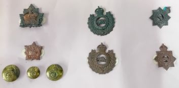 A collection of 20th Canadian century cap badges, to include a Canadian Engineers, Canadian Army
