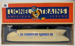Schylling, Lionel Trains - American Legend, 0 gauge 'Rail Zeppelin' clockwork wind up tin train with