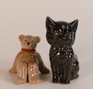 Wade Oops! the Bear marked 'approved shape and deco' dated 6/11/98 together with Spooke the Cat