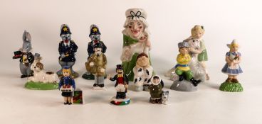 Wade collection of items to include large Judy figure, circus figures, prisoner, Children of the