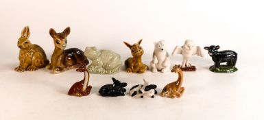 Wade collection of Animals including cattle, hare, doe, Polar bear etc. (four with hand written text