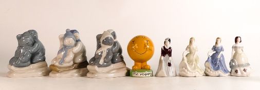 Wade collection of items to include Mr Men Mr Happy sample figure, lady figures, unfinished