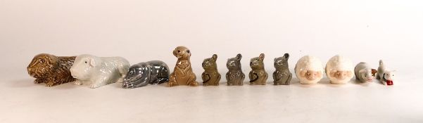 Wade collection of Animals including comical rabbit with hand written text to reverse, Goodie Box