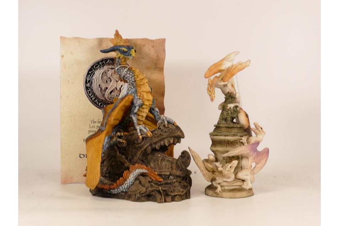Enchantica dragon Jabel (with cert) together with Enchantica dragon trinket pot, height of tallest - Image 1 of 3