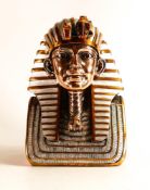 Large Egyptian Copper Effect Death Mask Bust , height 27cm