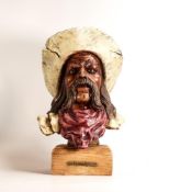The Academy Resin Bust of Cowboy, height 40cm