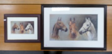 Large Framed Horse Racing Print 
