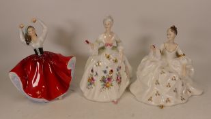 Royal Doulton lady figures Diana HN2468, My Love HN2339 and Karen HN2388 (3)