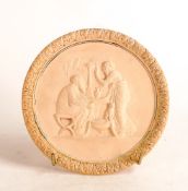 After Bertel Thorvaldsen earthenware relief plaque depicting two of the four seasons, Autumn and