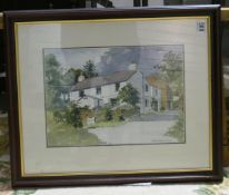 Doris Brown S.W.A (1933-2023). 'Colwith, Cumbria' View of a Old Style Country Home. Watercolour on