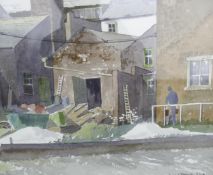 Doris Brown S.W.A (1933-2023) 'Potter's Wharf. Longport'. Watercolour on Paper, signed lower