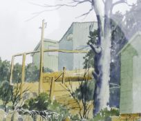 Doris Brown S.W.A (1933-2023) Two Artworks of Farm Buildings in Rural Settings. Watercolour on