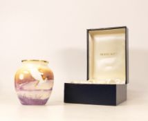 Moorcroft enamel Homeward Flight vase by Peter Graves , Limited edition 11/25. Boxed with