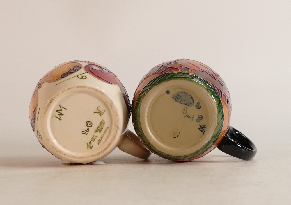 Two Moorcroft mugs to include Butterflies and Cockrell (2) - Image 2 of 2