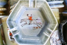 A Collection of Irish Wade Items to include tankards, ashtrays, vases, tea pot, table lighter