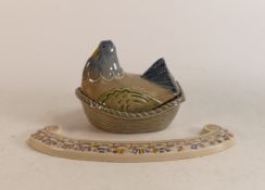 Wade Chicken trinket box & cover with name stand 