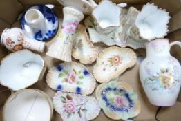 A Mixed Collection of Carltonware Wiltshaw & Robinson Ivory Blushware Items to include Pin Dishes,