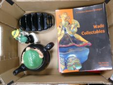 A collection of Wade Andy Capp items to include teapot, toast rack and salt and pepper pots together