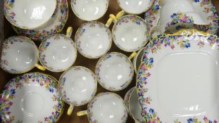 Paragon floral tea ware to include cups, saucers, cake plates, side plates, milk jug, sugar bowl,