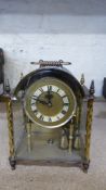 Two Clocks to include 1940's Mantle Clock with Long Term Service Plaque and Brass Decorative