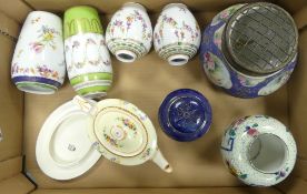 A mixed collection of items to include Crown Ducal ware tea pot, floral vases, ginger jar, etc (1