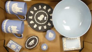 A collection of Wedgwood jasperware to include Bicentenary plate of the death of Josiah Wedgwood,