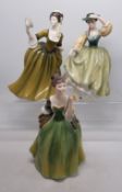 Royal Doulton lady figures Simone HN2378, Fleur HN2368 and Buttercup HN2309 (3).