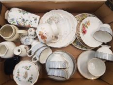 A mixed collection of ceramic items to include set of 6 Wedgwood cup and saucers, Wade jug,