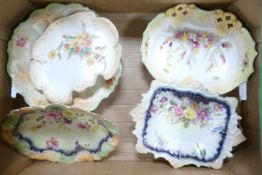 A Set of Six Carltonware Wiltshaw & Robinson Ivory Blushware Bowls to include Heather, Hibiscus,