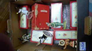 A collection of Royal Doulton Bunnykins figures to include Wee Willie Winkie DB270, Stop Watch