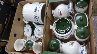 A collection of Wood & sons Jacks Farm kitchen ware to include teapot, 2 large jugs, storage jars,