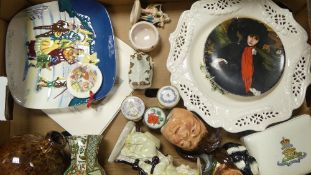 A mixed collection of items to include crummles enamelled boxes, Mason's Applique vase , Royal