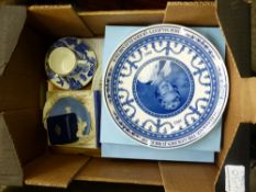 A Mixed Collection of Ceramic Items to include Boxed Wedgwood Royal Commemorative Plates, Jasperware