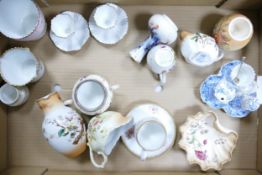 A Mixed Collection of Carltonware Wiltshaw & Robinson Ivory Blushware Items to include Milk Jug,