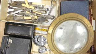 A Mixed Collection of Items to include Cased and Loose Silver Plate Cutlery incl. Henry Hird Fruit