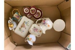 A Collection of Teaware and Miniatures to include Derby Posies, Foley China, Limoges etc.