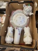 A mixed collection of items to include Aynsley vases, Mayfair floral lidded tureen, St. George