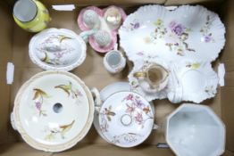A Mixed Collection of Carltonware Wiltshaw & Robinson Ivory Blushware Items to include Yellow Ground