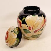 Moorcroft Cream Magnolia ginger jar. Limited edition 25/100 , signed by designer Emma Bossons ,
