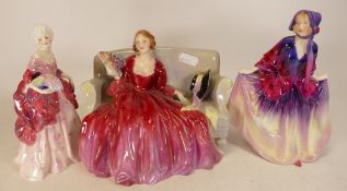 Three Royal Doulton Fleurette HN1587, Sweet & Twenty HN1298 and Sweet Anne HN1496 (3)