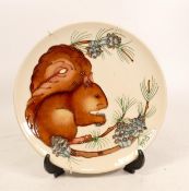 Moorcroft Red Squirrel year plate 1995. Limited edition 319/500, dated 1994. Diameter 21.5cm