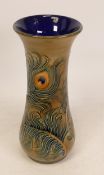 Moorcroft Peacock Feather vase. Dated 1996 , height 20.5cm