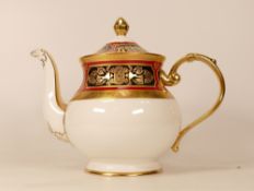 Large De Lamerie Fine Bone China heavily gilded Special Commission patterned Teapot, specially