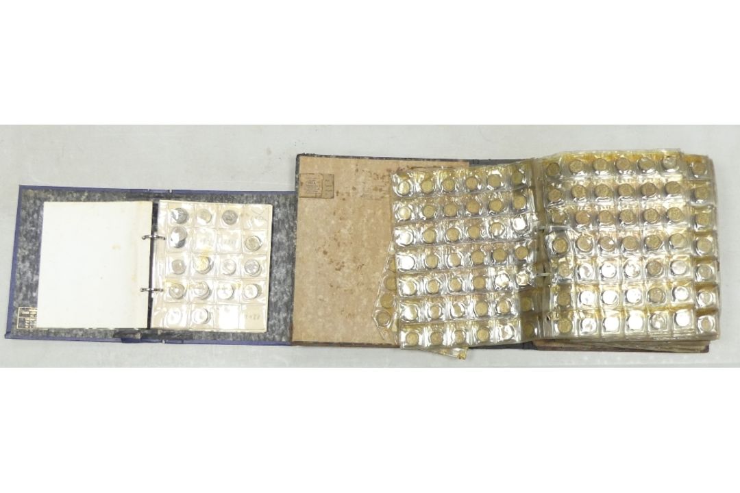 A Large Folder of Pre-Decimal Coins filled exclusively with Three Pence Coins and another with