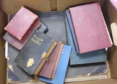 Vintage hard back books to include Air du Dauphin by Joseph L Roeckel music book, Bibles, works of